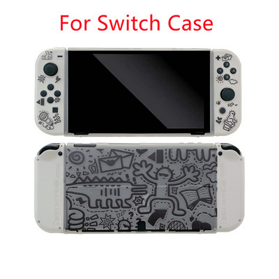 Zaštitna torbica za igračku konzolu sa slatkim crtanim grafitima za Nintendo Switch OLED mekana silikonska zaštitna maska za dodatke za prekidače