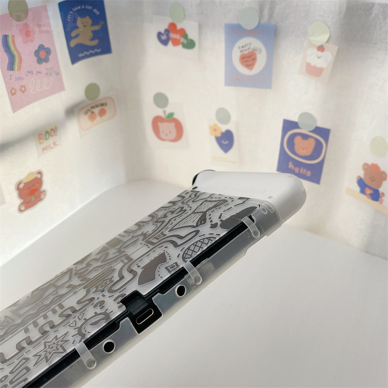 Zaštitna torbica za igračku konzolu sa slatkim crtanim grafitima za Nintendo Switch OLED mekana silikonska zaštitna maska za dodatke za prekidače