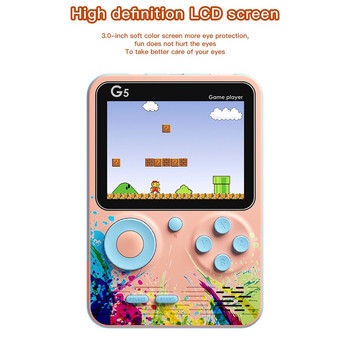 HFES G5 Retro κονσόλα παιχνιδιών βίντεο Χειρός παίκτης παιχνιδιών 3,0 ιντσών, ενσωματωμένος ελεγκτής παιχνιδιών τσέπης 500 παιχνιδιών
