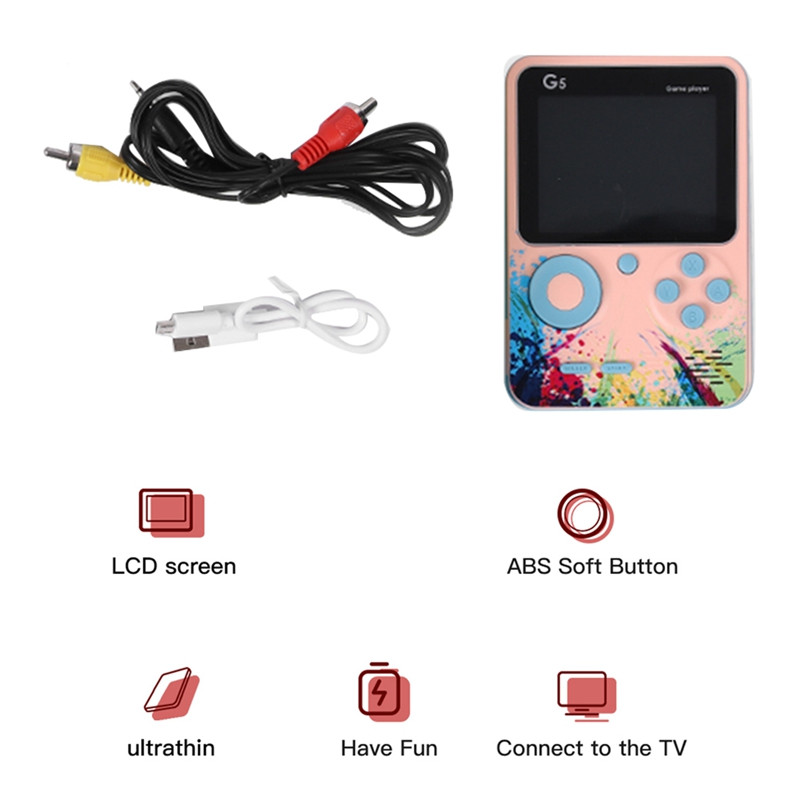 HFES G5 Retro konzola za videoigre, ručni igrač za igre, 3,0 inčni džepni kontroler za igre, ugrađeno 500 igara