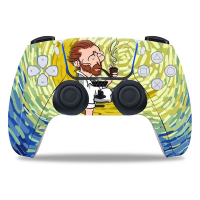 PS5/Playstation 5 kontroller bőréhez Gyönyörű érdekes PVC bőr Vinyl matrica matrica borító porálló védő matrica 1 db