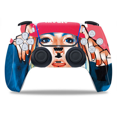 PS5/Playstation 5 kontroller bőréhez Gyönyörű érdekes PVC bőr Vinyl matrica matrica borító porálló védő matrica 1 db