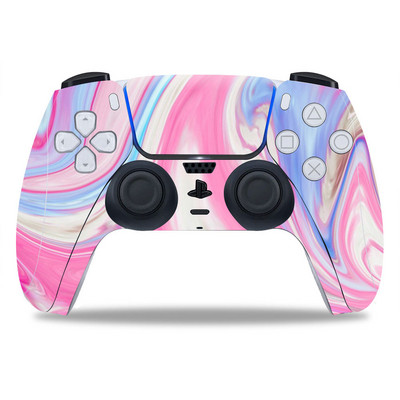 PS5/Playstation 5 kontroller bőréhez Gyönyörű érdekes PVC bőr Vinyl matrica matrica borító porálló védő matrica 1 db