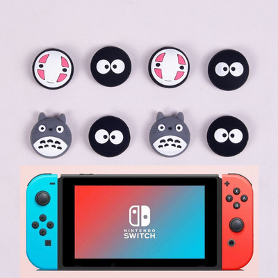 4 gab. Kursorsviras futrālis Nintendo Switch OLED Lite Joycon vāciņam spēļu konsolei Joy Cons Protector Controller Grip Thumbstick vāciņš