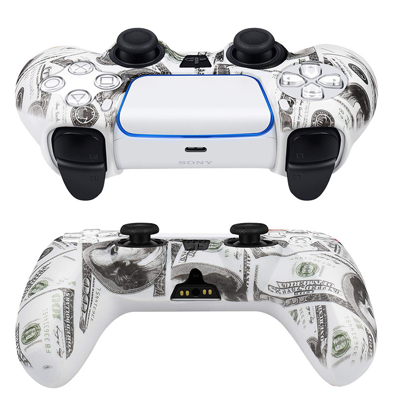 Puha szilikon zselé gumi tokburkolat DualSense PS5 vezérlő védőtok Sony PS5 játékpad fogantyú burkolata vízátvitelhez