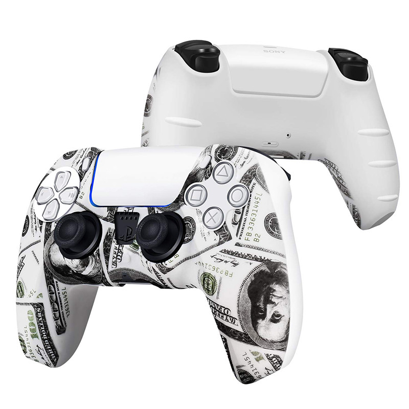 Puha szilikon zselé gumi tokburkolat DualSense PS5 vezérlő védőtok Sony PS5 játékpad fogantyú burkolata vízátvitelhez