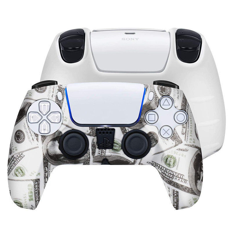 Puha szilikon zselé gumi tokburkolat DualSense PS5 vezérlő védőtok Sony PS5 játékpad fogantyú burkolata vízátvitelhez