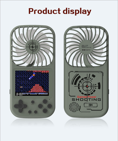 Mini ventilator 2,8 inča džepna retro ručna igraća konzola prijenosni 500 u 1 igrač igrač kućni ured vanjski hladnjak zraka zabavno igranje