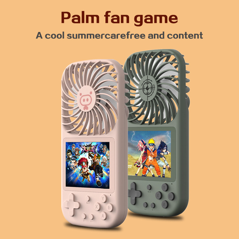 Mini ventilator 2,8 inča džepna retro ručna igraća konzola prijenosni 500 u 1 igrač igrač kućni ured vanjski hladnjak zraka zabavno igranje