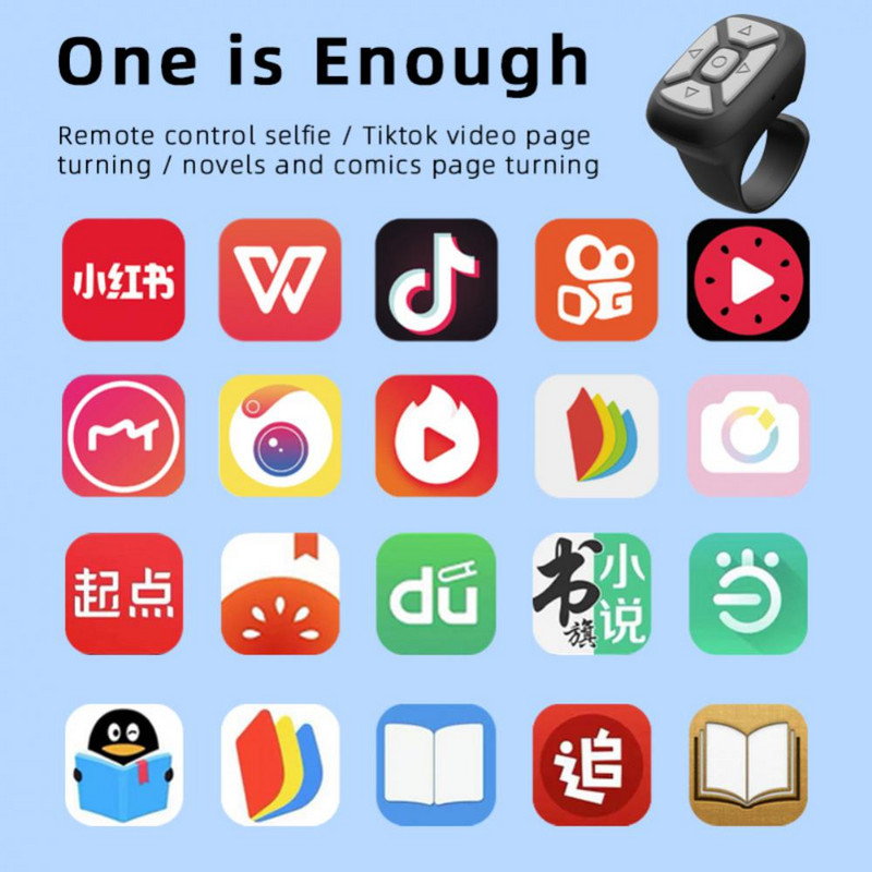 Prijenosni Bluetooth 5.3 daljinski upravljač Mini daljinski upravljač za selfie video kontroler za iPhone/ipad/android