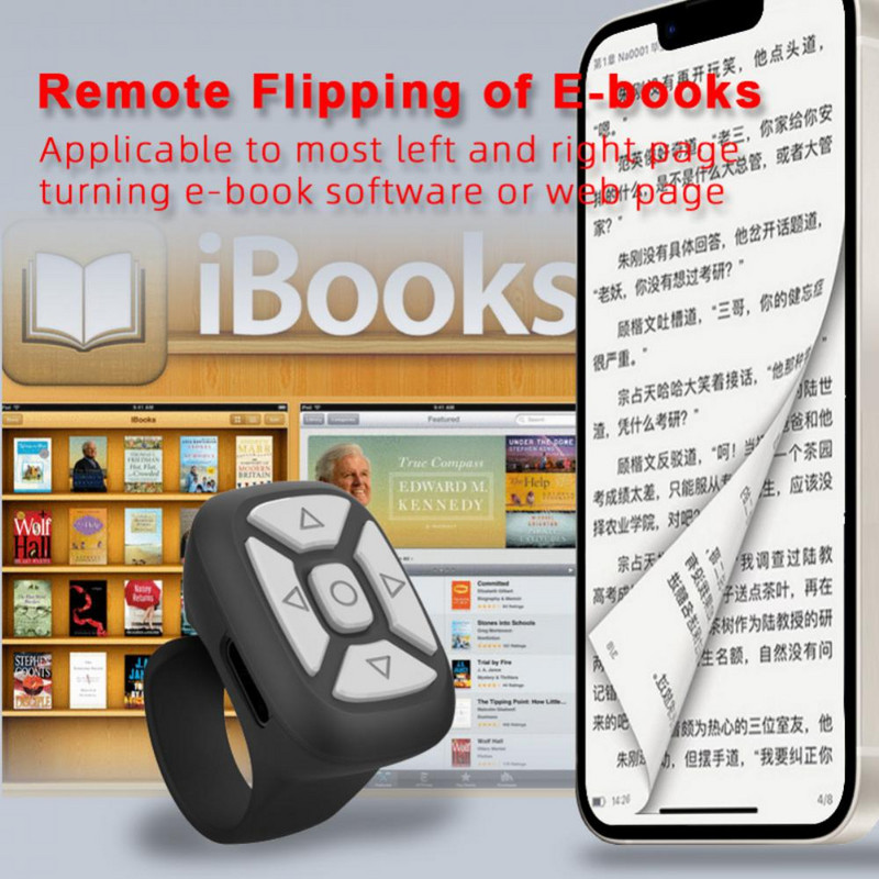 Prijenosni Bluetooth 5.3 daljinski upravljač Mini daljinski upravljač za selfie video kontroler za iPhone/ipad/android