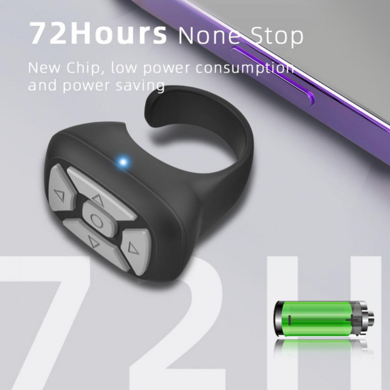 Prijenosni Bluetooth 5.3 daljinski upravljač Mini daljinski upravljač za selfie video kontroler za iPhone/ipad/android