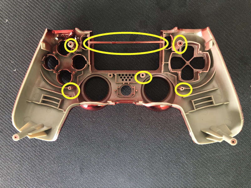 PS4 Pro Full Housing Shell pogas Pārsegs Pārklājums Chrome korpuss PlayStation 4 Pro 4.0 Slim v2 Controller JDS040 JDM040 remonts