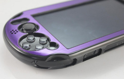 Műanyag + alumínium kemény tok borító bőrvédő burkolat PSV PS Vita 2000-hez