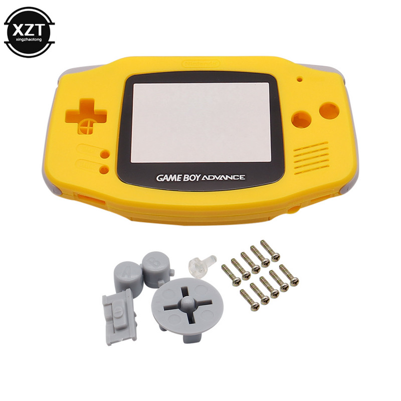 Jauns pilns korpusa apvalks Nintendo Gameboy GBA Shell cietajam korpusam ar ekrāna objektīva nomaiņu Gameboy Advance konsoles korpusam