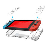 Za Nintendo Nintend Switch NS Odvojivi Crystal PC Transparent Case Cases Tvrda prozirna stražnja maska Shell Ultra Thin Bag