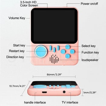 Вградени 666 игри G7 Ретро-ръчна игрова конзола LCD екран Кабелни преносими мини ръчни плейъри за деца Подарък 45BA