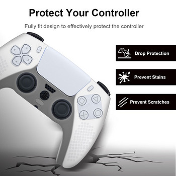Мек гумен калъф за аксесоари за PS5 Геймпад Силиконов капак за SONY Playstation 5 Джойстик за PS5 контролер Защитен калъф