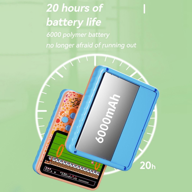 G6 Retro videojáték-konzol kézi játéklejátszó 3,5 hüvelykes képernyő, beépített 666 játékok, kétszemélyes módú játékvezérlő