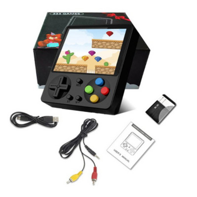 Mini consola de jocuri portabilă retro portabilă cu 333 de jocuri acceptă conexiunea AV TV