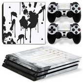 PS4 Pro konzolhoz és 2 vezérlőhöz Skin Sticker PS4 Death Design védőmatrica borító teljes készlet