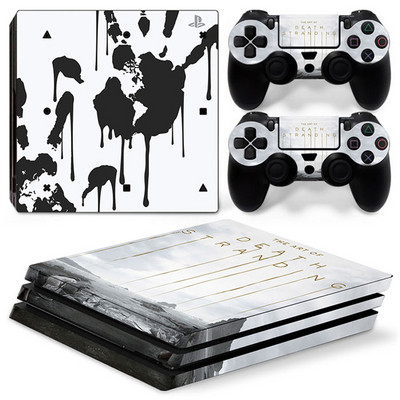 PS4 Pro konzolhoz és 2 vezérlőhöz Skin Sticker PS4 Death Design védőmatrica borító teljes készlet