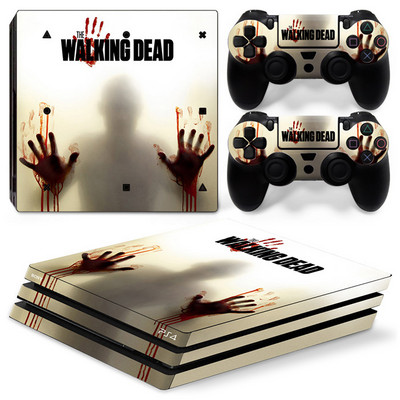 PS4 Pro konzolhoz és 2 vezérlőhöz Skin Sticker PS4 Death Design védőmatrica borító teljes készlet