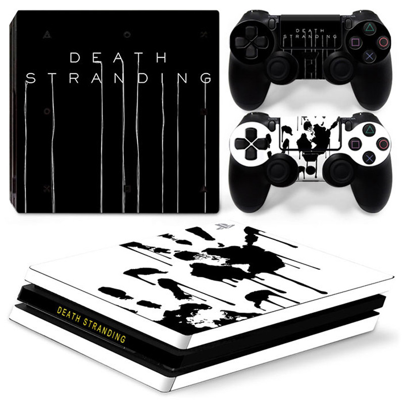 PS4 Pro konzolhoz és 2 vezérlőhöz Skin Sticker PS4 Death Design védőmatrica borító teljes készlet