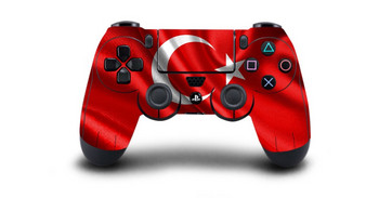 1 τεμ. Αυτοκόλλητο δέρματος PS4 με αυτοκόλλητο βινυλίου με εθνική σημαία Τουρκίας για PS4 PlayStation 4 Αυτοκόλλητο δέρματος Dualshock 4