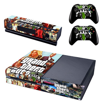 Grand Theft Auto V GTA 5 Стикери за кожи Стикери за Microsoft Xbox One конзола и 2 контролера за Xbox One Стикери за кожи Стикери Винил
