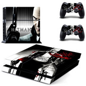 Samolepka s filmovým skinom Hitman pre PS4 pre konzolu Sony PlayStation 4 a 2 skiny pre ovládače, vinylové príslušenstvo pre PS4