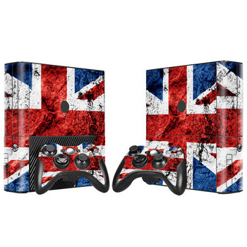 Стикери за стикер за национално знаме на САЩ и Обединеното кралство за конзола Xbox 360 E и контролери Стикери за кожи за Xbox360 E Винил