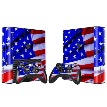 Стикери за стикер за национално знаме на САЩ и Обединеното кралство за конзола Xbox 360 E и контролери Стикери за кожи за Xbox360 E Винил
