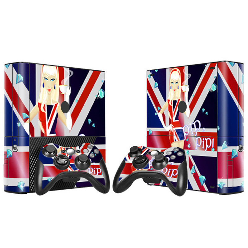 Naljepnica s naljepnicom za zastavu SAD-a i UK-a za Xbox 360 E konzolu i kontrolere Naljepnice s maskama za Xbox360 E Vinyl