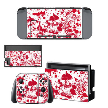 Nintend Switch Vinyl Skins Sticker за Nintendo Switch Console и Controller Skin Set - For Red Blood