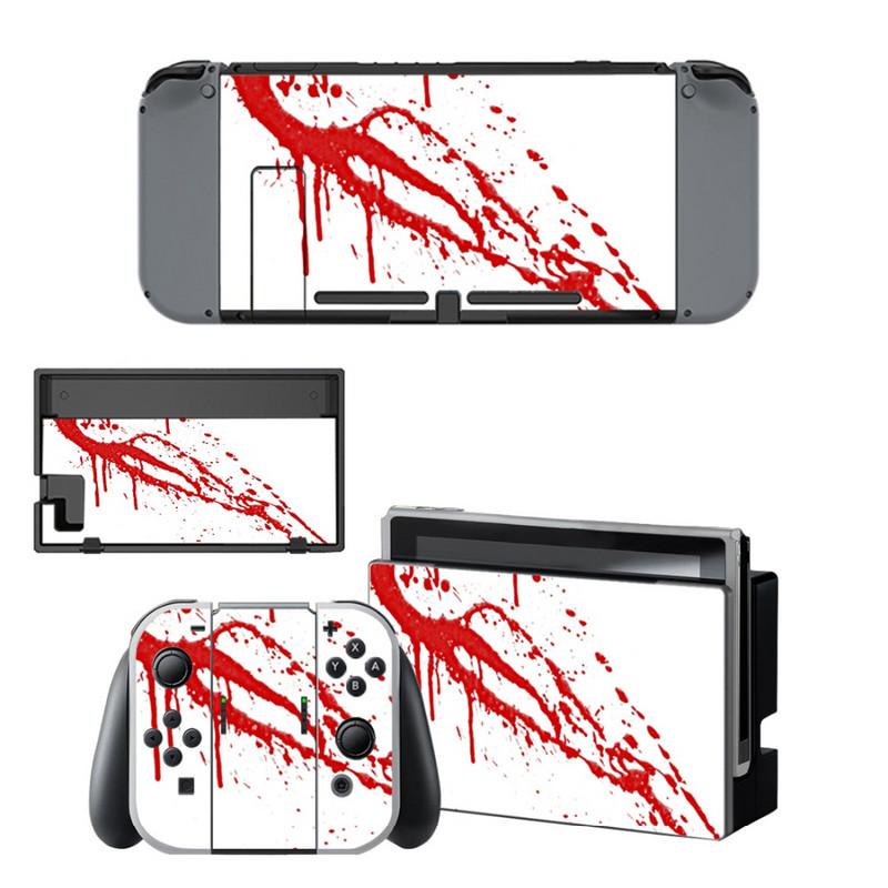 Nintend Switch Vinyl Skins Naljepnica za Nintendo Switch konzolu i Controller Skin Set - Za Red Blood
