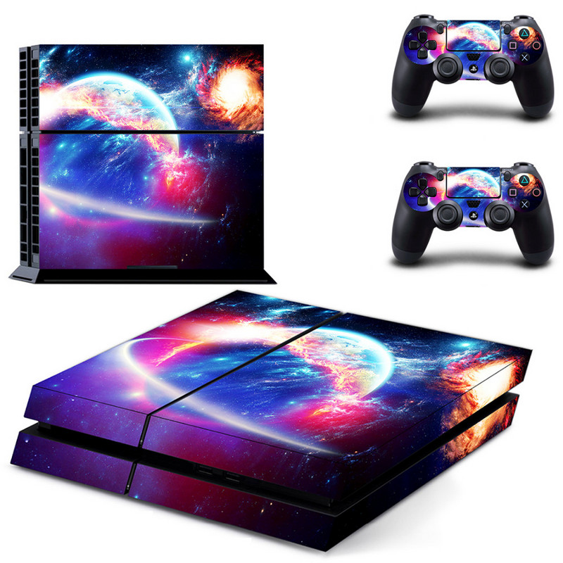Egyedi tervezésű Planet PS4 Skin matrica matrica Sony PlayStation 4 konzolhoz és 2 Controller Skin PS4 matrica vinyl tartozékhoz
