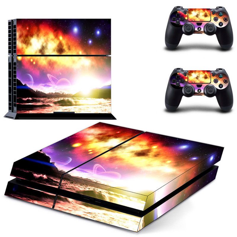 Egyedi tervezésű Planet PS4 Skin matrica matrica Sony PlayStation 4 konzolhoz és 2 Controller Skin PS4 matrica vinyl tartozékhoz