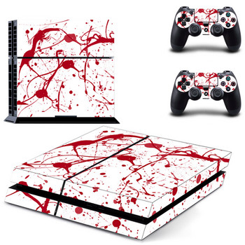 Персонализиран дизайн Red Blood PS4 Skin Sticker Decal за Sony PlayStation 4 Console и 2 Controller Skin PS4 Sticker Винилов аксесоар
