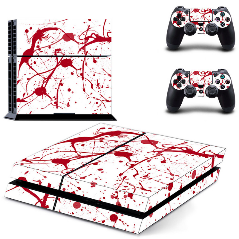 Prilagođeni dizajn Red Blood PS4 skin naljepnica naljepnica za Sony PlayStation 4 konzolu i 2 kontrolera skin PS4 naljepnica vinilni dodatak