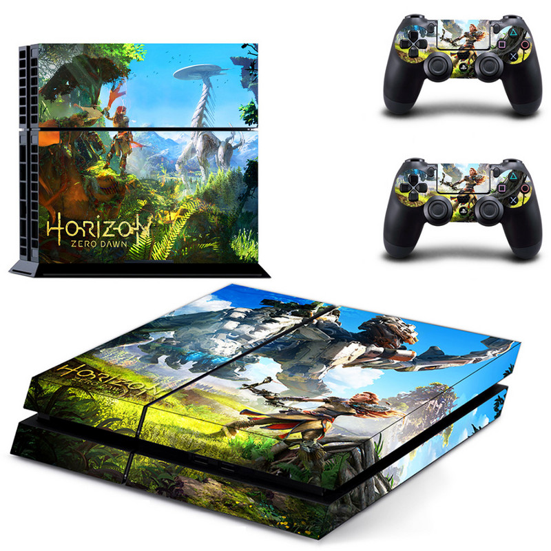 Žaidimo Horizon Zero Dawn PS4 lipduko lipdukas, skirtas Sony PlayStation 4 konsolei ir 2 valdiklio odai PS4 lipduko vinilo priedui
