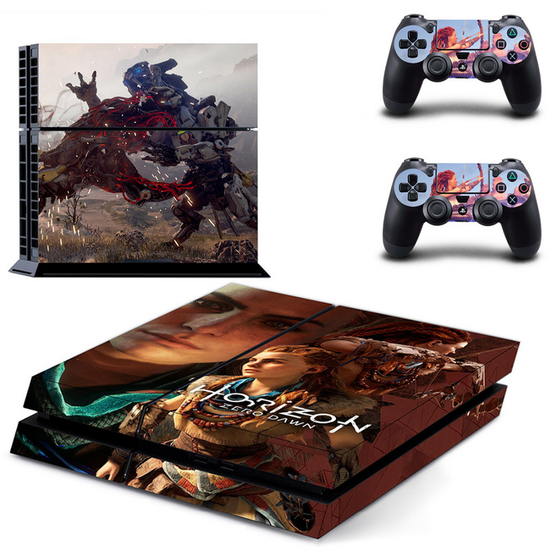 Žaidimo Horizon Zero Dawn PS4 lipduko lipdukas, skirtas Sony PlayStation 4 konsolei ir 2 valdiklio odai PS4 lipduko vinilo priedui