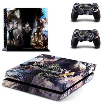 Παιχνίδι Monster Hunter World PS4 Skin Sticker Decal για Sony PlayStation 4 Console και 2 Controller PS4 Skin Sticker Vinyl