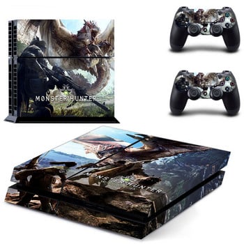 Παιχνίδι Monster Hunter World PS4 Skin Sticker Decal για Sony PlayStation 4 Console και 2 Controller PS4 Skin Sticker Vinyl