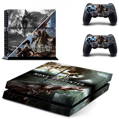 Samolepka s nálepkou na skin pre hru Monster Hunter World pre PS4 pre konzolu Sony PlayStation 4 a ovládač 2 pre PS4, vinylová
