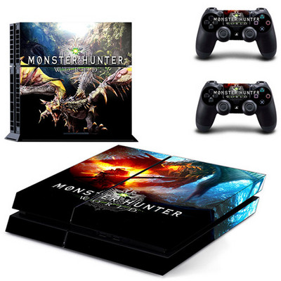 Samolepka s nálepkou na skin pre hru Monster Hunter World pre PS4 pre konzolu Sony PlayStation 4 a ovládač 2 pre PS4, vinylová
