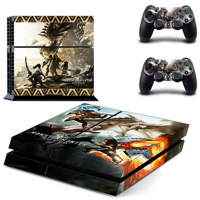 Samolepka s nálepkou na skin pre hru Monster Hunter World pre PS4 pre konzolu Sony PlayStation 4 a ovládač 2 pre PS4, vinylová