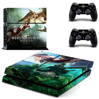 Samolepka s nálepkou na skin pre hru Monster Hunter World pre PS4 pre konzolu Sony PlayStation 4 a ovládač 2 pre PS4, vinylová