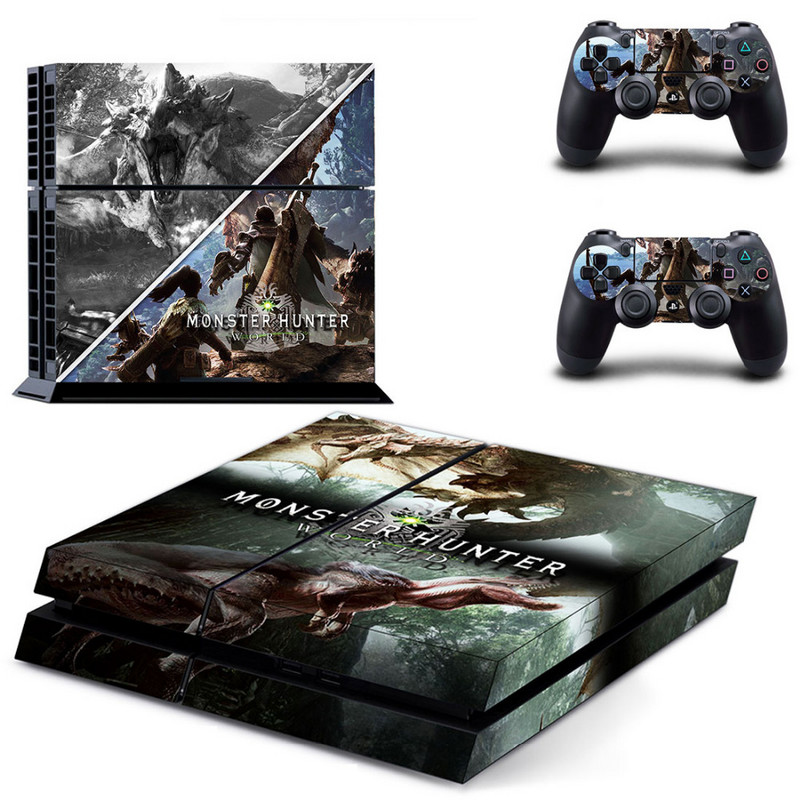 Samolepka s nálepkou na skin pre hru Monster Hunter World pre PS4 pre konzolu Sony PlayStation 4 a ovládač 2 pre PS4, vinylová