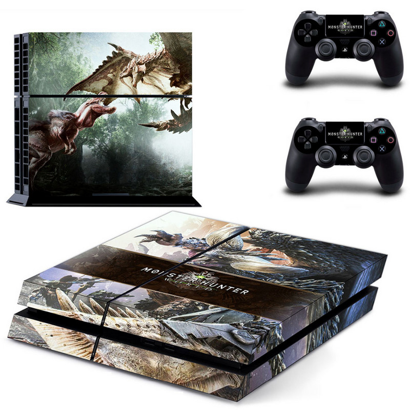 Samolepka s nálepkou na skin pre hru Monster Hunter World pre PS4 pre konzolu Sony PlayStation 4 a ovládač 2 pre PS4, vinylová